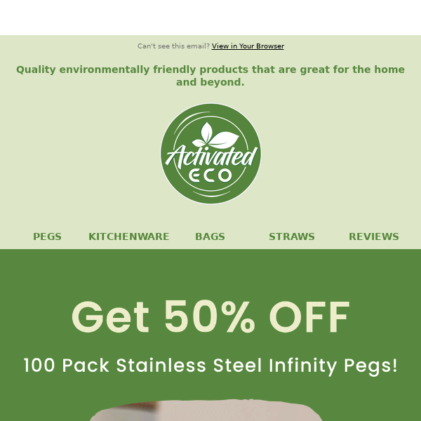 💦 50% Off Stainless Steel Infinity Pegs 💦