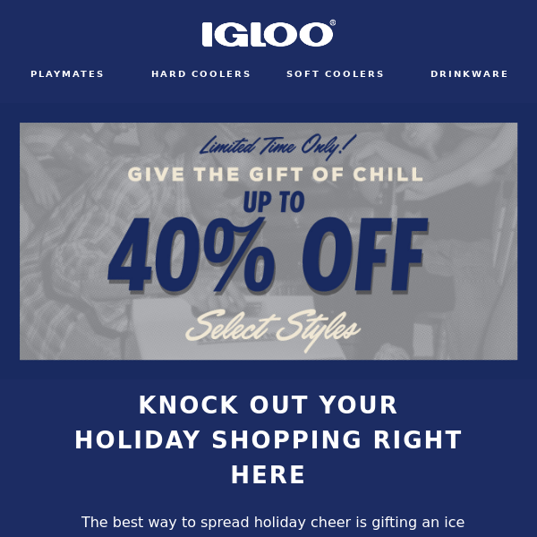 The gift of chill (up to 40% off!).🎁