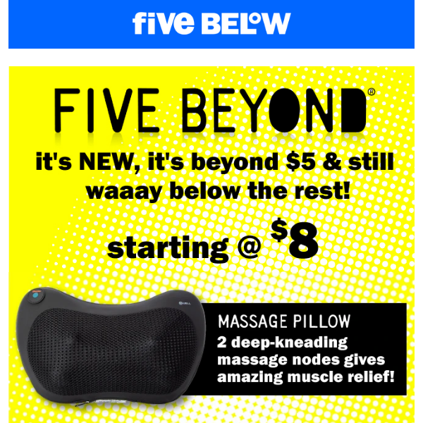 massage pillow, Five Below