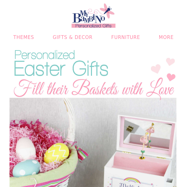 Still time for the Bunny to bring Personalized Gifts for Easter.
