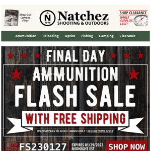 Final Day for the Ammo Flash Sale with Free Shipping!