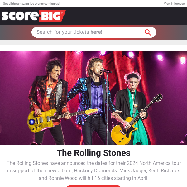 The Rolling Stones / Trans-Siberian Orchestra / Radio City Rockettes / Sebastian Maniscalco / And More!