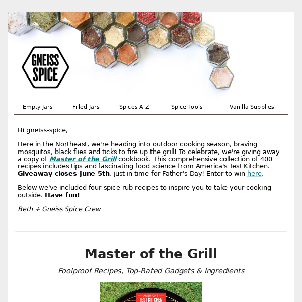 "Master of the Grill" Cookbook Giveaway ✨
