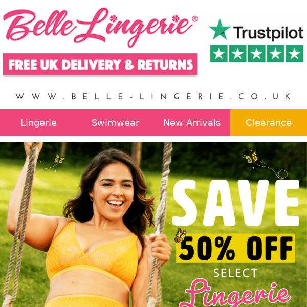 🤯 SAVE 50% Off Selected Lingerie | End of Season Clearance