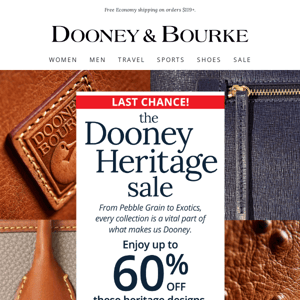 Last Call: The Dooney Heritage Sale!