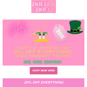 20% Off Everything 🍀