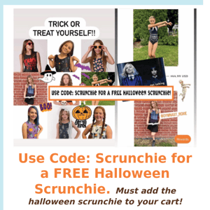 FREE Halloween Scrunchie with purchase of Halloween Leo