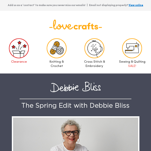 Spring savings with Debbie Bliss! Up to 35% OFF
