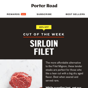 LAST CALL: 20% Off Sirloin Filets