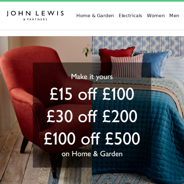 Ends midnight: get up to £100 off Home