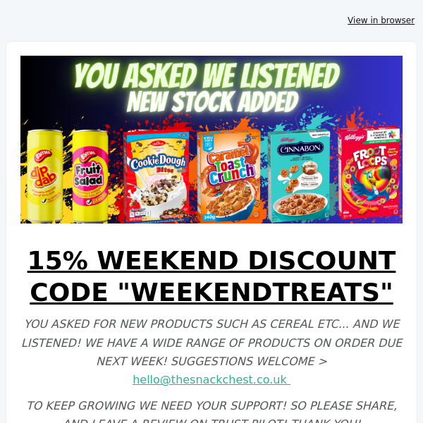 Weekend Discount & New Products 😳