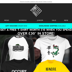 New Designs - And Fancy A Free T-Shirt?