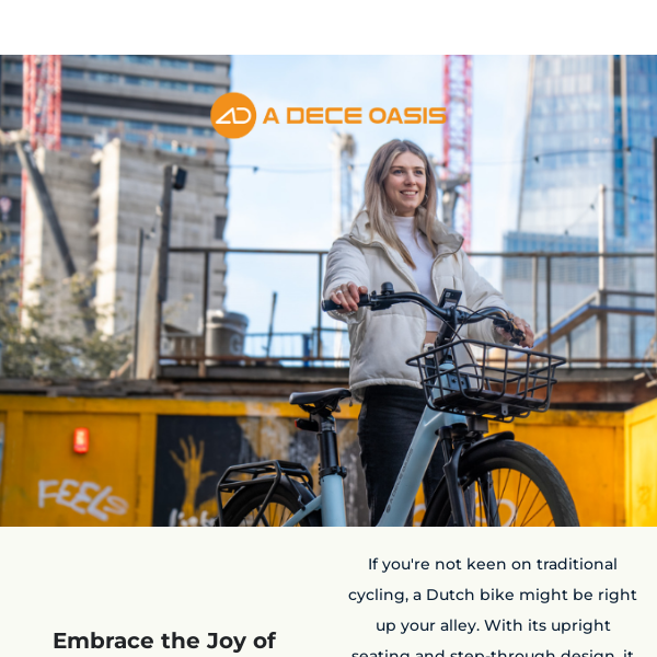 The Dutch Bike: Perfect for Those Who'd Rather Not Cycle