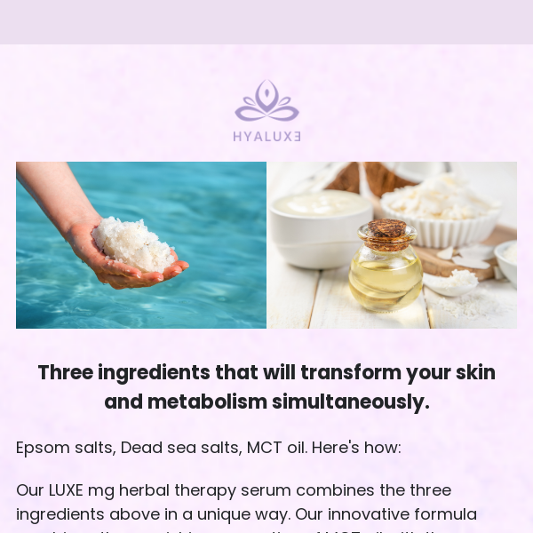 🤫3 ingredients for metabolism + skin.