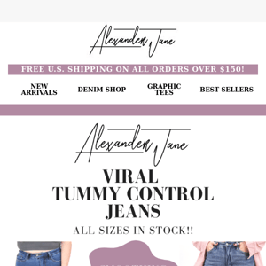 Three Tummy Control Jeans NOW AVAILABLE!