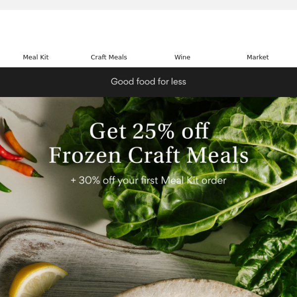 Get 30% OFF your Meal Kit order ✨