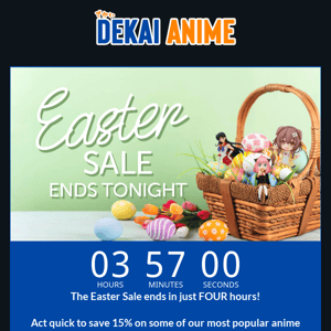 Easter Sale ends in FOUR hours!