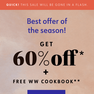 Our best offer of the season is waiting…