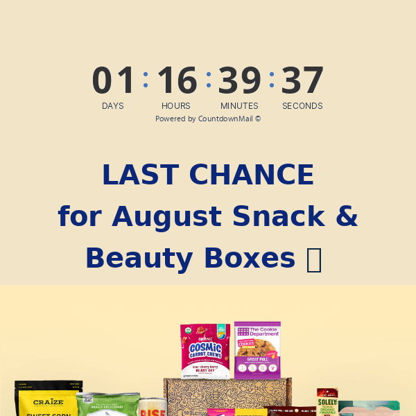 ⏰ LAST CHANCE for August Boxes! ⏰