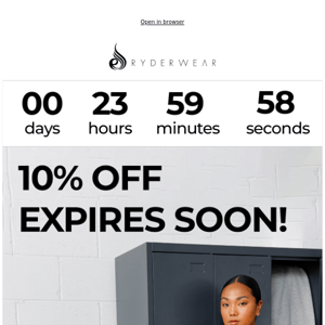 🚨 10% OFF expires soon Ryderwear!