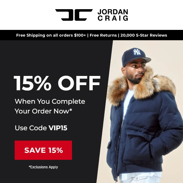 Still Shopping? Take 15% Off Your Order