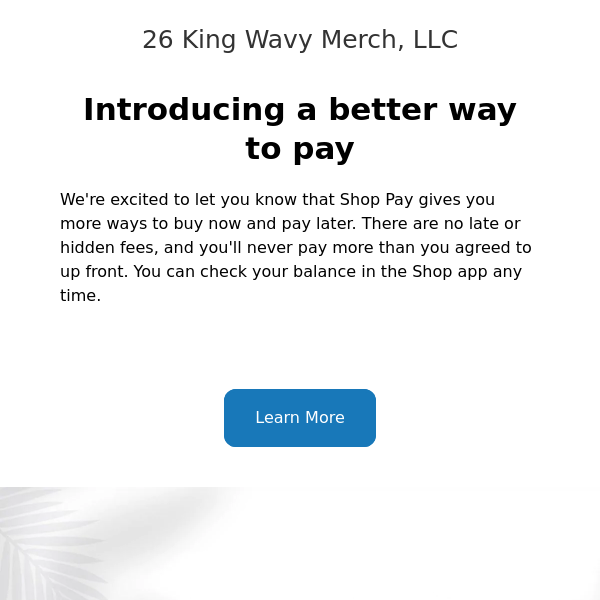 Now you can buy now and pay later with Shop Pay!