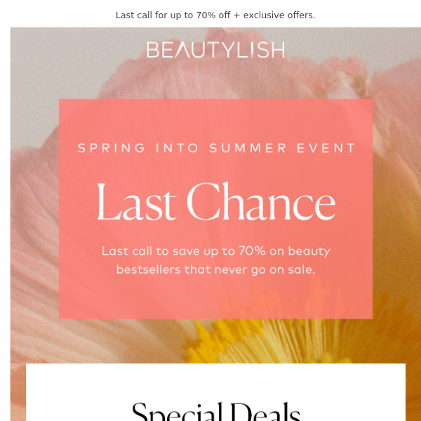 The Spring Into Summer Event is going, going…