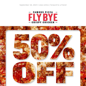 Did someone say 50% off 🍕🍗?