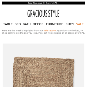Tuesday Sale: Save up to 80% on Rugs, Frames, Bath Towels and more!