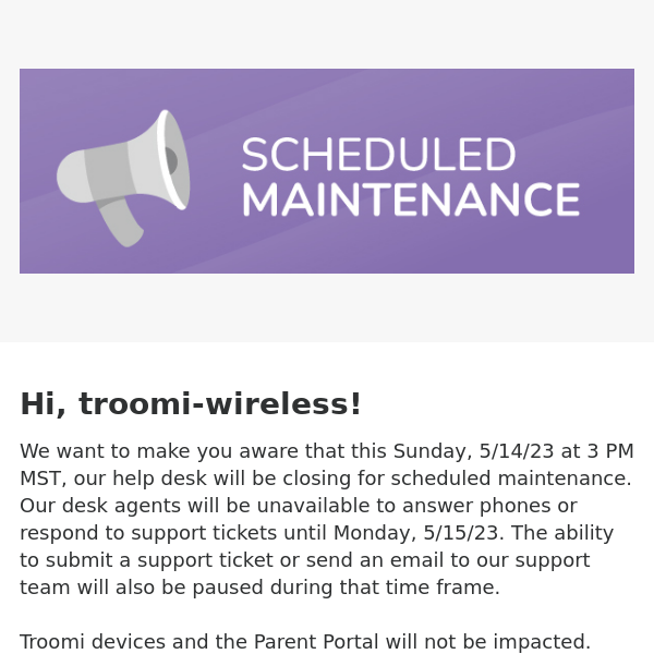 ‼️ Notice of Scheduled Maintenance ‼️