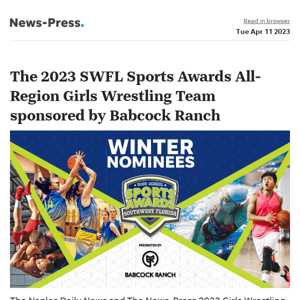 News alert: The 2023 SWFL Sports Awards All-Region Girls Wrestling Team sponsored by Babcock Ranch