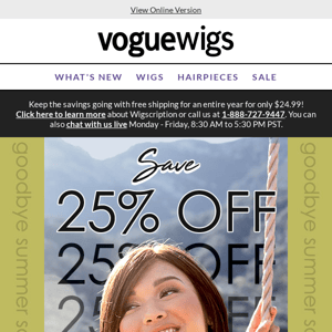 Say Goodbye To Summer With 25% Off