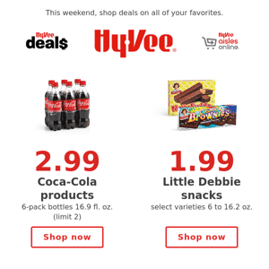 Make Hy-Vee your snack headquarters! 🥤