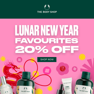 ✨🎆Kung Hei Fat Choi! 🥳  Get 20% Off on your favourites!