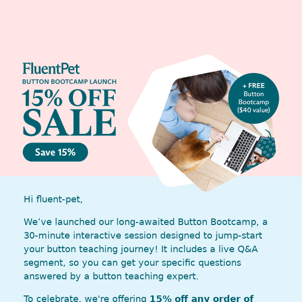 Grab 15% Off in Celebration of Button Bootcamp!