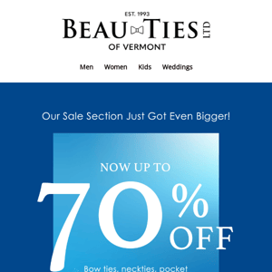 Now Up to 70% Off!