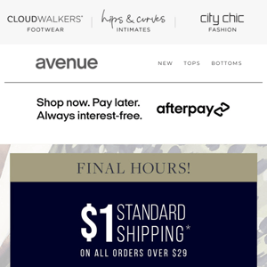 Ends Midnight: $1 Shipping* + 60% Off* Sitewide