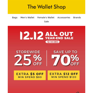 25% off Storewide! Shop on Lazada and Shopee till 14 Dec!