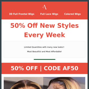 50% Off New Styles Every Week | Most Affordable Wigs Coupon Ready 💥