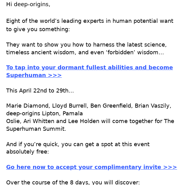 Your invite to The Superhuman Summit