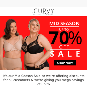 Starts Now - Up to 70% Off - Mid Season Sale