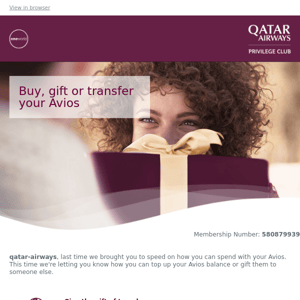 Qatar Airways , give the gift of travel