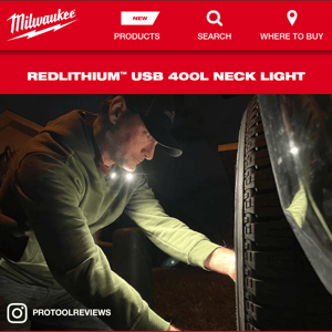 Rechargeable REDLITHIUM™ USB 400L Neck Light