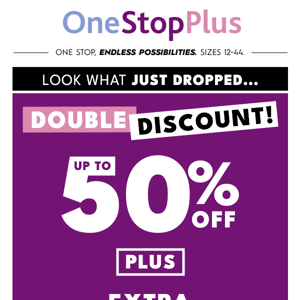 DOUBLE DISCOUNT: Get up to 50% off + an EXTRA 20% off