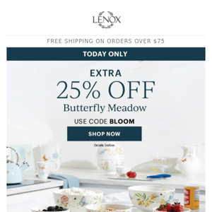 TODAY ONLY: 25% Off Butterfly Meadow