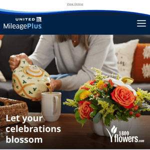 Earn 30 miles per $1 spent with 1-800-Flowers