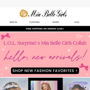 Mia Belle Girls, did you hear the news!?😱 our newest collab just dropped and it's TOO cute! 😍