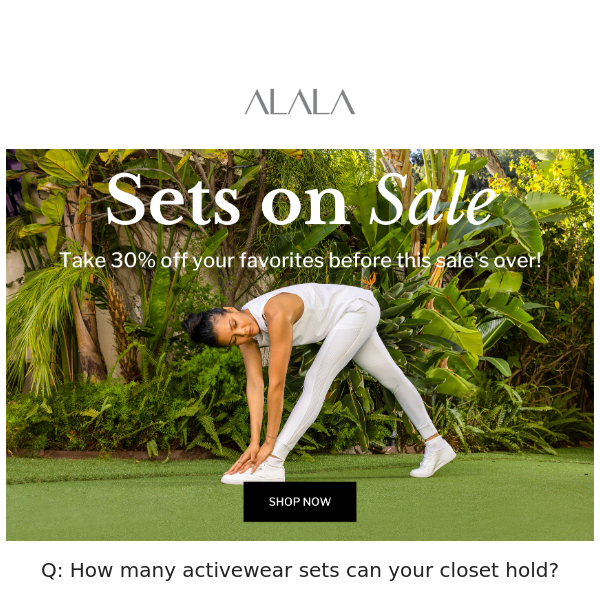 30% Off Sale: Activewear Sets