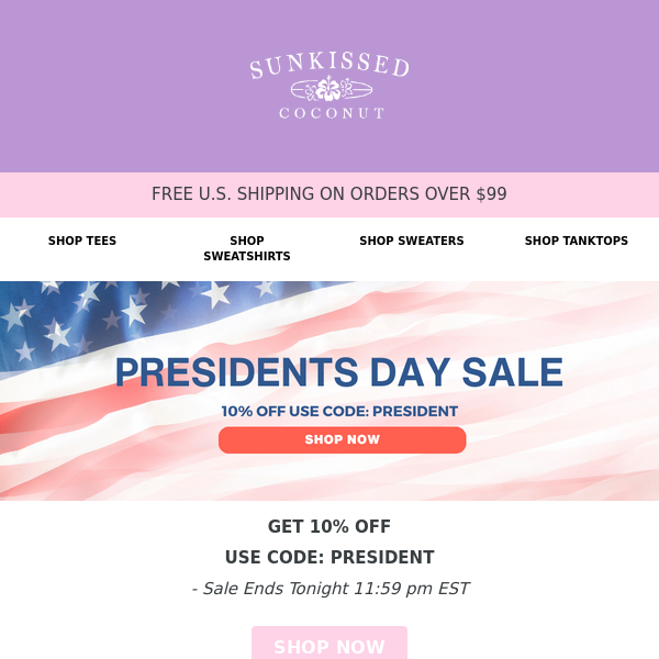 Presidents Day Sale 🇺🇸