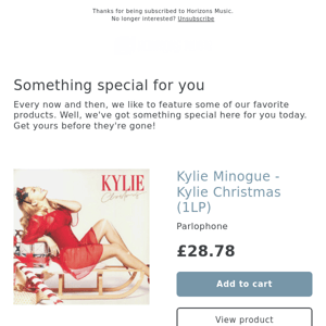 BACK IN! Kylie Minogue - Kylie Christmas (1LP)